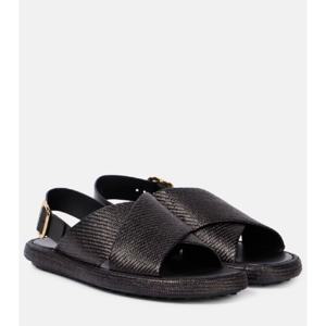 Tod s 우븐 레더 트리밍 샌들 P01048134