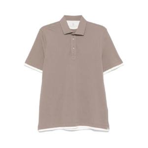 Brunello Cucinelli 페이크 레이어드 폴로 셔츠 ME8543966COC13