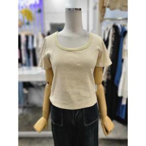 밸리걸 세이브존01 U넥 크롭 반팔 티셔츠 811860