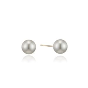 [GB] 스와진주 8mm 펄그레이 14K GOLD 귀걸이 LPFP4006G