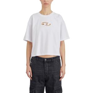 디젤 화이트 크롭 릴렉스 티셔츠 LA150960NIAX100 White