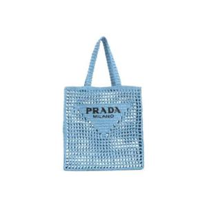 프라다 로고 자수 크로셰 라피아 토트백 1773291