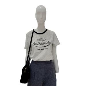 [숲]라운드 배색 레터링 반팔티셔츠 (SB3ST30C)