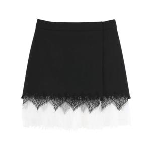 알렉산더 맥퀸 미디 스커트 830083 QJADK1000 Black