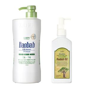 로픈 바오밥 건성 샴푸1000g+프리미엄 헤어오일200g