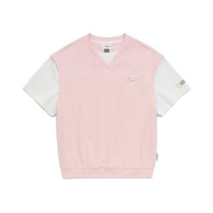[내셔널지오그래픽 키즈] K242UTS980 수피마 레이어드 반팔 PINK