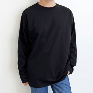 [빌리버스] 남성 오버핏 긴팔티 베이직 면티셔츠 BDT374