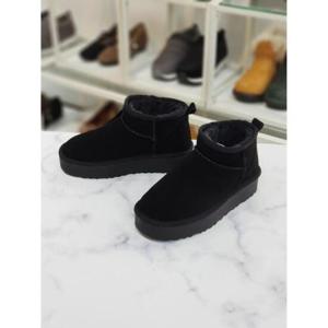 한슈 세이브존07 스웨이드 퍼 숏부츠 4cm HS235128oo