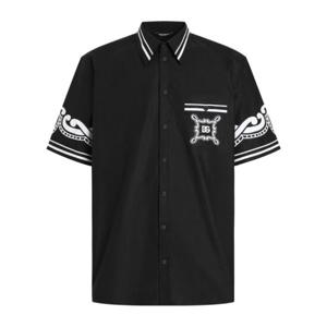 돌체앤가바나 자수 패턴 반팔 셔츠 G5LG9TGI960 N0000