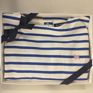 [블루독8-키즈] 25SS 택1 블루 보트넥스트라이프티셔츠 얇은 긴팔티 두돌선물 초등학생 2512533052