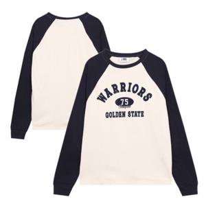 [NBA] BOS 라글란 배색 긴팔 티셔츠 (아이보리) N251TS021P