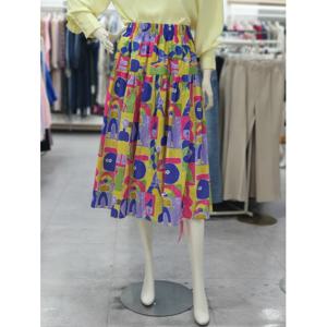 끄레아또레 세이브존09 티어드 면 스커트 MO254SK622
