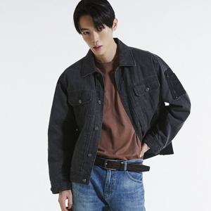 [버커루]남성 나일론 배색 루즈핏 트러커 자켓 B241JP300P