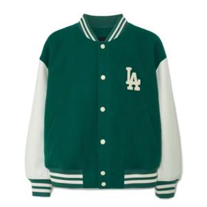MLB 울 베이직 소매배색 바시티자켓 A5 3AJPV0634 07GNS 45RDS
