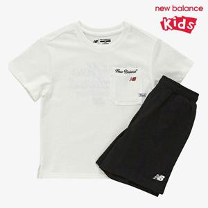 [뉴발란스] 포켓 반팔 셋업 NK9YE1101U-19 키즈 반팔 세트