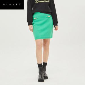 [시슬리]체인 펠트 셋업 스커트_SAKS04111
