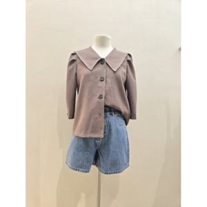 숲  (SB4LS81) 스티치 빅카라 블라우스