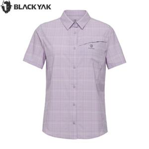 [블랙야크]여성 여름 올라운더 체크 셔츠 경량 스트레치 반팔 셔츠 1BYYSMU502LI
