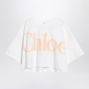 끌로에 와이드 크루넥 크롭 화이트 티셔츠 CH25UJH09183 101