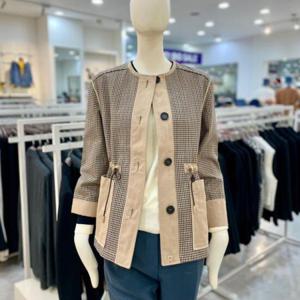 올리비아로렌 sh06 배색체크트렌치자켓 VVPFU3S2261