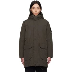 스톤아일랜드 패딩 그레이 후드 다운 재킷 242828M178035