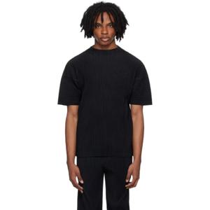 Homme Plisse Issey Miyake 티셔츠 블랙 먼슬리 컬러 메이 티셔츠 242729M213021