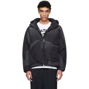 BAPE 패딩 블랙 퍼스트 카모 나일론 다운 재킷 242546M178005
