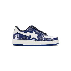 BAPE 스니커즈 SSENSE 익스클루시브 블루   화이트 테이프 스타 스니커즈 251546M237018