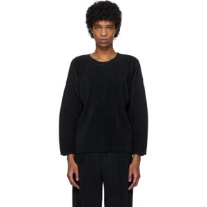 Homme Plisse Issey Miyake 티셔츠 블랙 먼슬리 컬러 재뉴어리 티셔츠 251729M213040