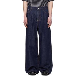 겐조 청바지 블루 겐조 파리 버기 데님 진 251387M186002