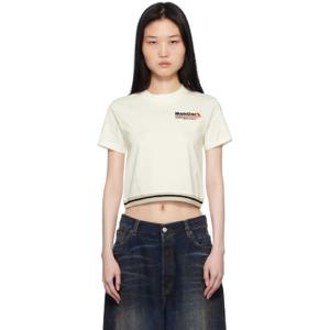 몽클레어 티셔츠 Moncler x Palm Angels 화이트 레이싱 티셔츠 242171F110000