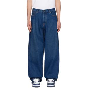 오프화이트 청바지 블루 아르 루즈 데님 진 242607M186000