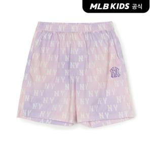 [MLB키즈 공식] 오로라 모노그램 5부 우븐 팬츠 NY (L.Lavender) 7ASMM0153-50LD