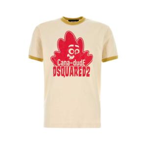 디스퀘어드2 반팔 티셔츠 S74GD1389D20035 101 BEIGE O TAN