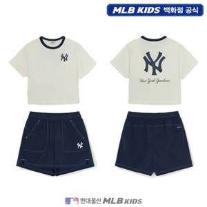 [MLB키즈US] (7FS1B3353-50CRS) 여아 스트릿 베이직 로고 티셔츠 세트 아동티셔츠세트 키즈티셔츠세트