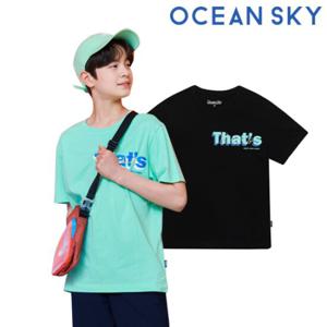 [오션스카이] 남아 언발 그래픽 포인트 세미 OVER-FIT T-SHIRT