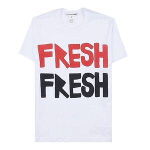 [꼼데가르송] 코튼 반팔 티셔츠 FKT006 WHITE