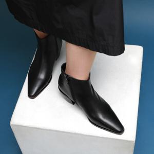 로커스트 소가죽 베이직 앵클 웨스턴 부츠 LS5004 5.5cm 블랙