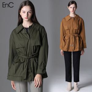 [이엔씨][EnC] 허리 스트링 웨스트 사파리 점퍼