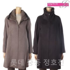 [정호진]밍크 퍼 알파카 울 풀넥 코트 JG4H645M
