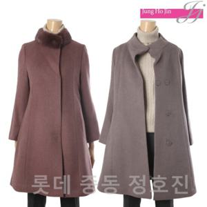 [정호진]밍크 카라 탈부착 울 롱 코트 JG4H652M