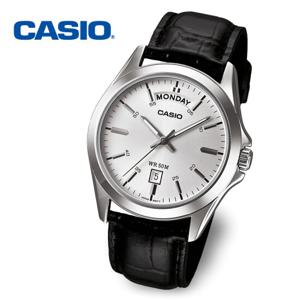 [정품] CASIO 카시오 MTP-1370L-7A 남성 야광 가죽 손목시계