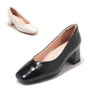 [세라]C24P402 컴포트 펌프스 아이보리 블랙 5CM