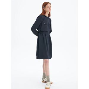 올리브데올리브 (OW4SO160) 하이넥디테일 밴딩플레어원피스 OLIVE  DES  OLIVE