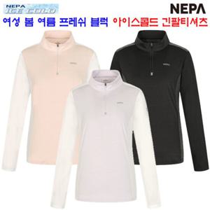 [네파][티셔츠 아이스콜드](7J45403)_여성 봄 여름 프레쉬 블럭 아이스콜드 집업 티셔츠