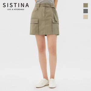 [SISTINA] 인기 벨티드 카고 미니 스커트_AWWSKO21010