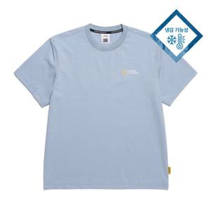 내셔널지오그래픽 N242UTS660 유니 쿨 맥스 스몰 로고 반팔 티셔츠 STORM BLUE