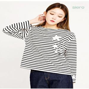 [시에로]별자수 보트넥 스트라이프 티셔츠 SH2TSF331