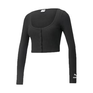 [PUMA] 푸마 여성 클래식 골지 티셔츠_533451-01