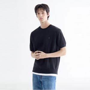 [공식][타미힐피거]플래그 로고 크루넥 스웨터(T12E1KPO290MT2BD